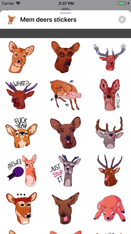 Mem deers stickers pack