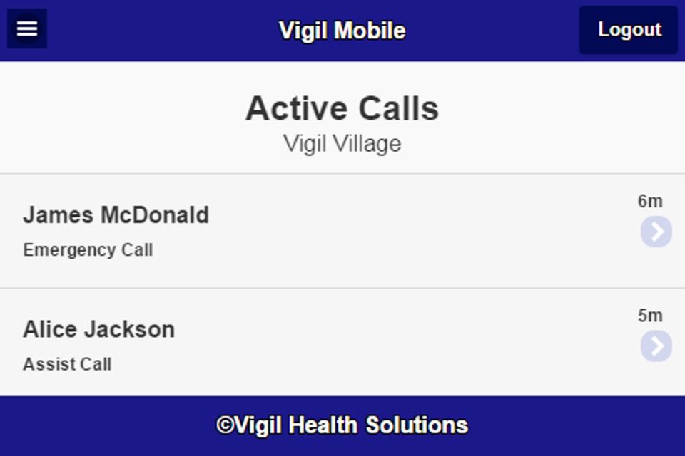 Vigil Mobile screenshot 2