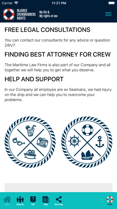 Injured Crew Members Rights screenshot 2