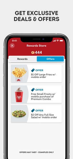 Wendy’s app screenshot