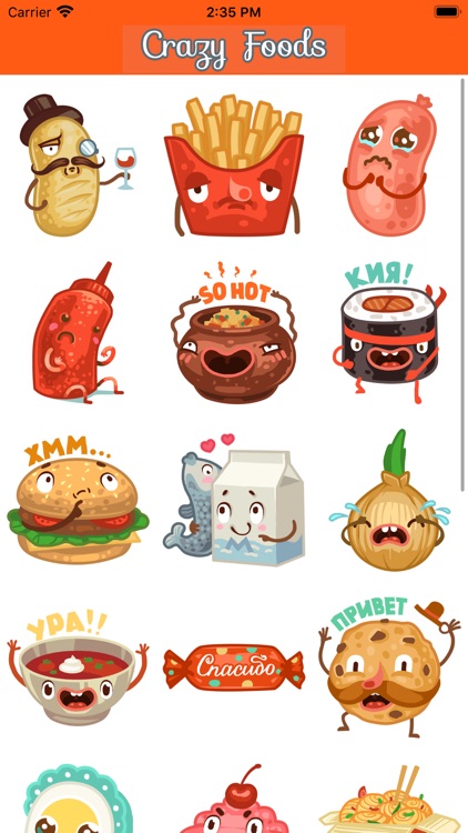 Stickers: Crazy Foods!