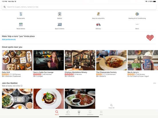 iPad Image of Yelp Food, Delivery & Services