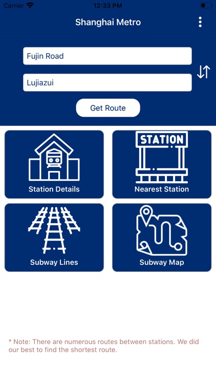 Shanghai Metro - Route Planner