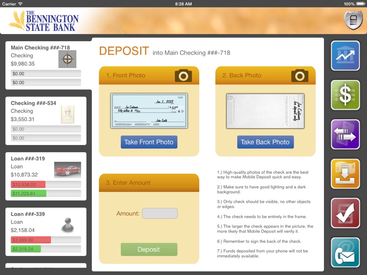 Bennington State Bank for iPad