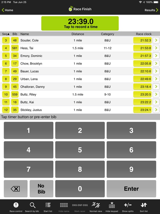 Webscorer Race Timer for iPad screenshot-4