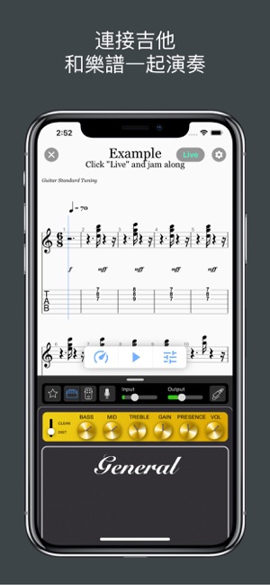 Tab PlayAlong - 用樂譜做伴奏的吉他譜播放器(圖1)-速報App