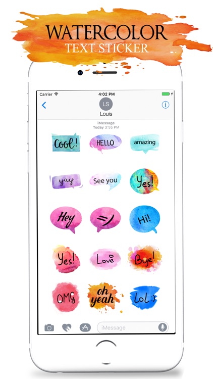 Watercolor Text Stickers