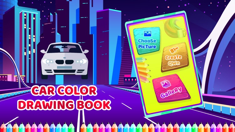 Car Colour Drawing Book