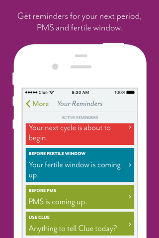 Clue Period Tracker & Calendar screenshot 3