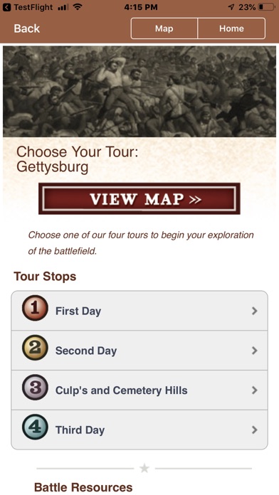 How to cancel & delete Gettysburg Battle App from iphone & ipad 3