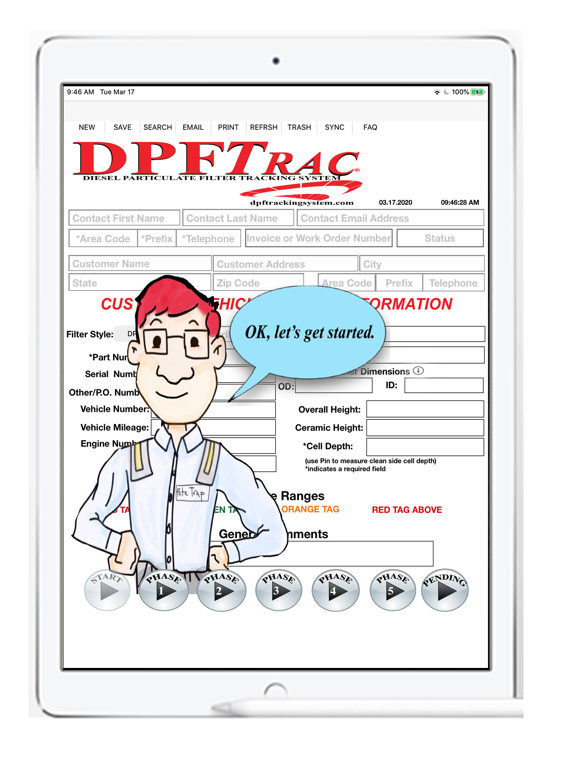 DPFTrac DPF Tracking System screenshot 3