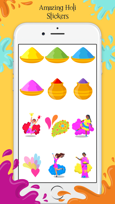 Holi Stickers - Dhuleti Emojis screenshot 2