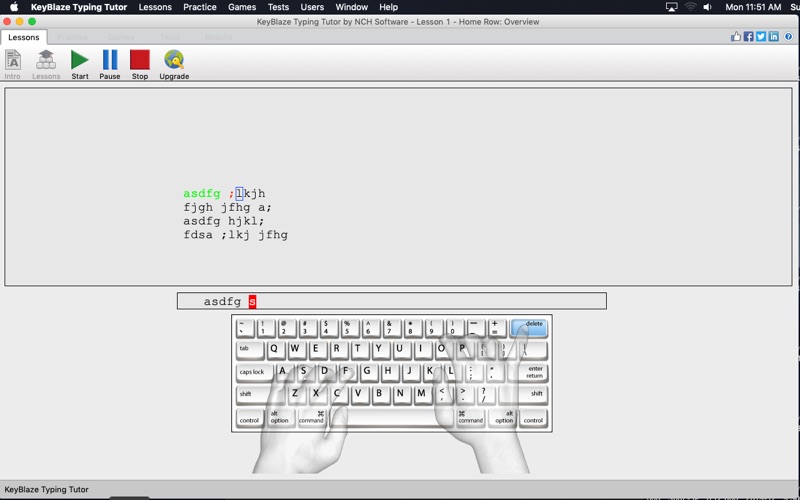 KeyBlaze Typing Tutor Screenshot