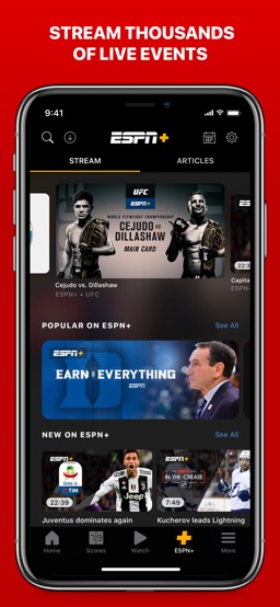 ESPN: Live Sports & Scores app screenshot