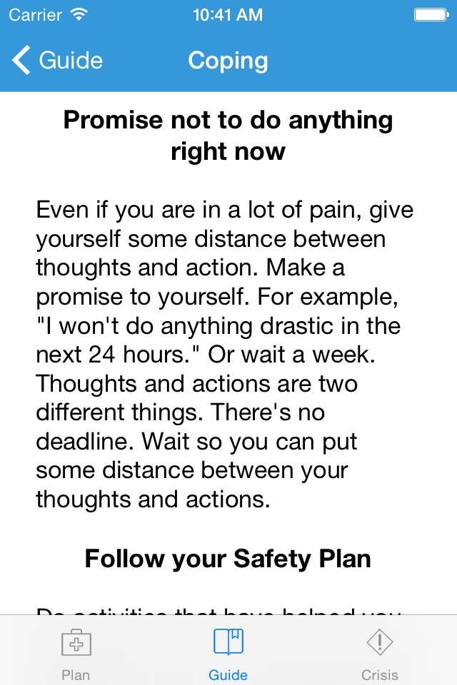 Suicide Safety Plan screenshot 4