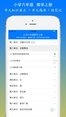 Game screenshot 小学数学六年级上册总复习知识大全 mod apk