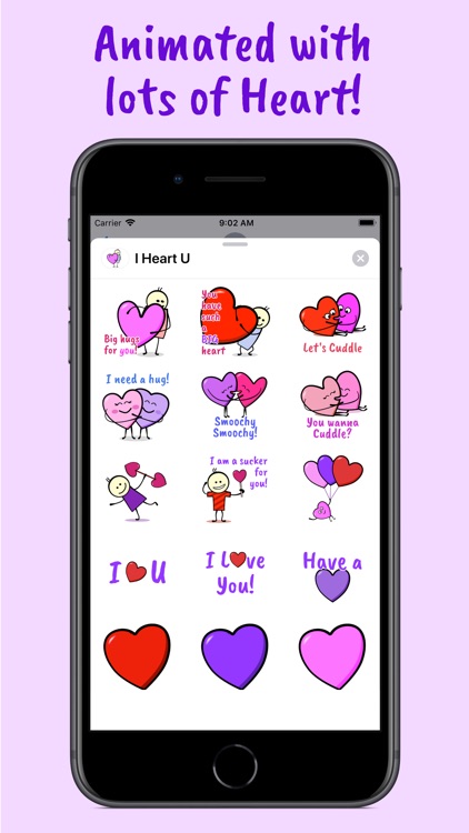 I Heart U Animated Stickers