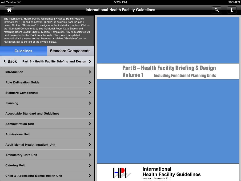 Health Facility Guidelines screenshot 2