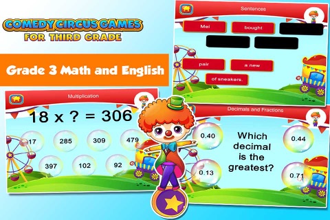 Grade 3 Games with the Circus screenshot 2