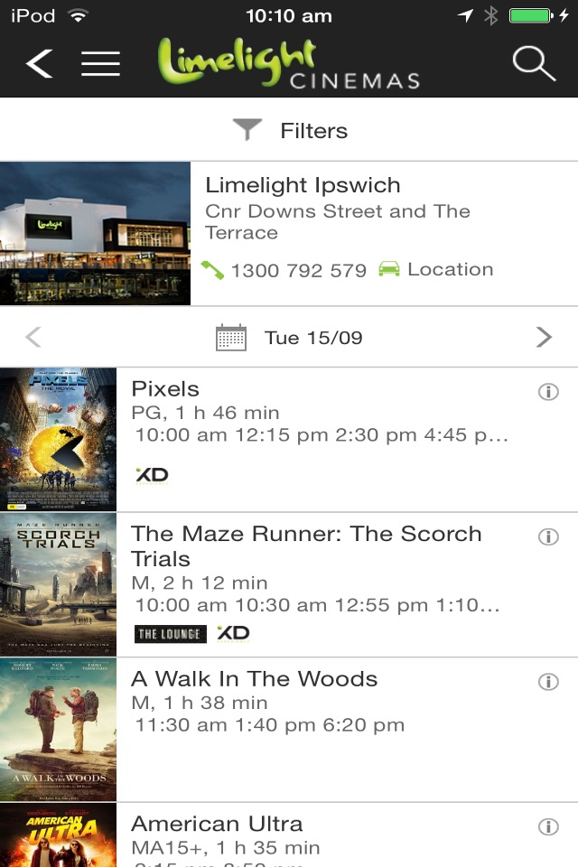 Limelight Cinemas screenshot 3