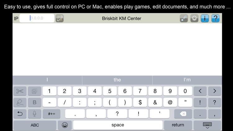 Briskbit KM Center for iPhone