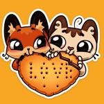 Fox and Cat sticker