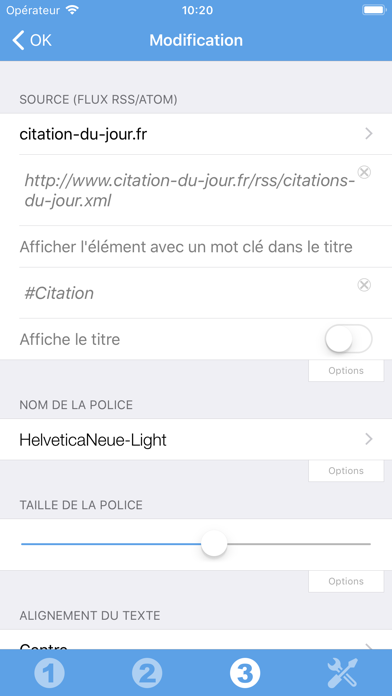 Widget Citation du Jour Widget Citation du Jour