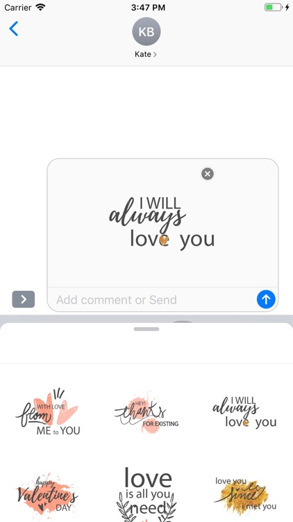 Cute Love Text Stickers Pack screenshot-8