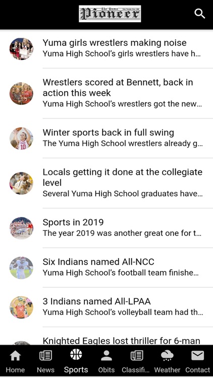 Yuma Pioneer Mobile App