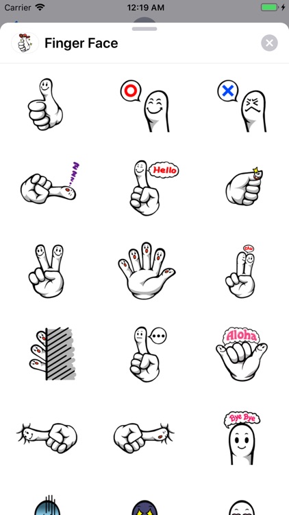 Fingerface ArtWork Stickers