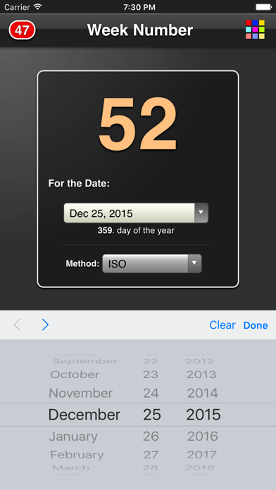 The Week Number Screenshot 2
