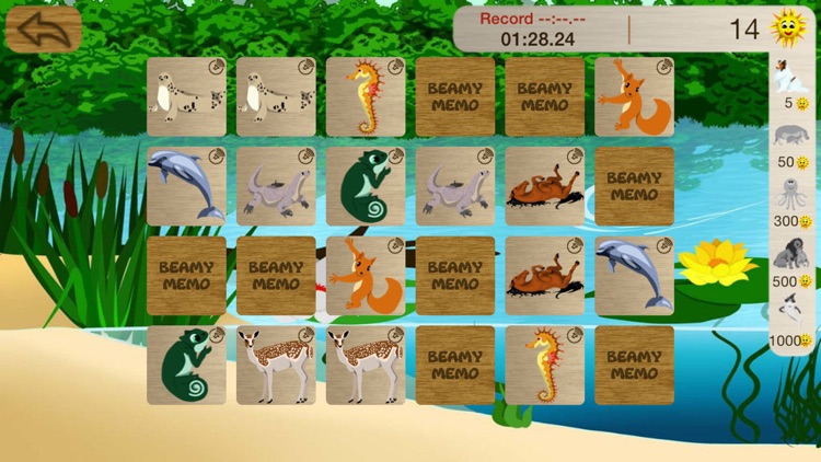 Beamy memo animals kid game