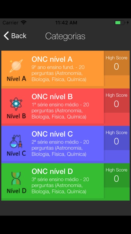 Simulado Olimpíadas Ciências