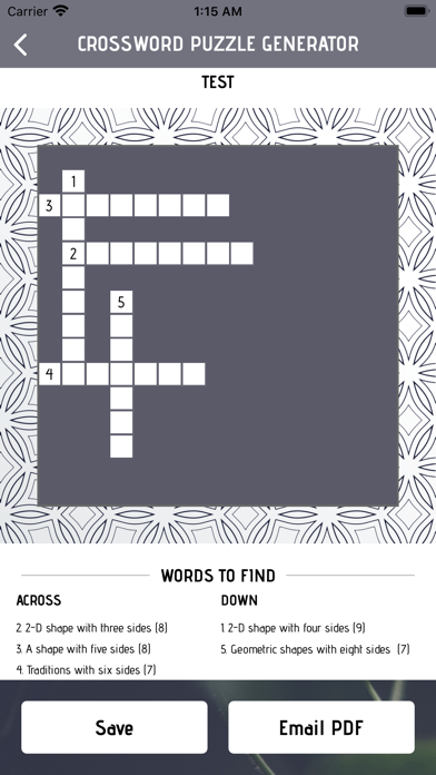 CrossWord Puzzle Generator screenshot 3