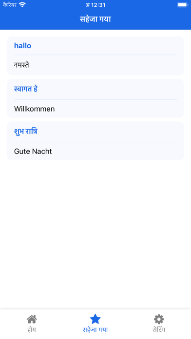 Hindi German Translator screenshot 3