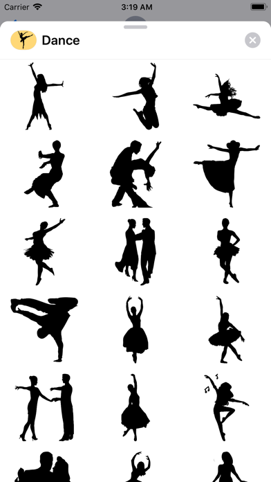 Dance Silhouette Stickers screenshot 3