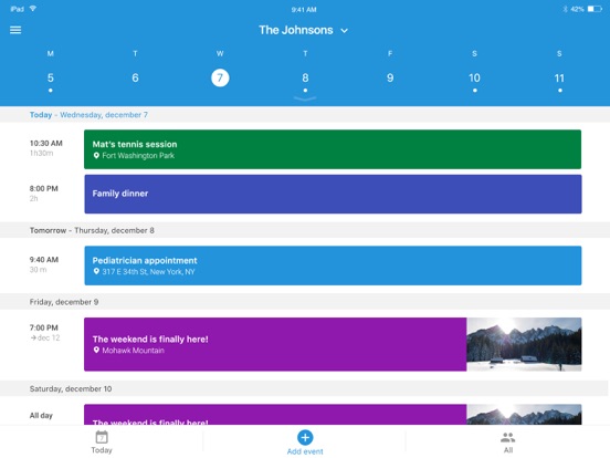 FamilyWall: Private Family Calendar, Lists & Locations screenshot