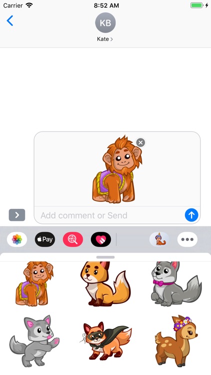 Cute Animals Emoji Stickers screenshot-9