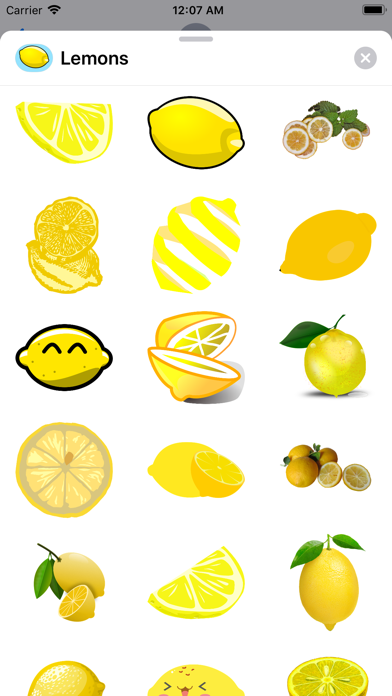 Lemony Lemon Stickers screenshot 2