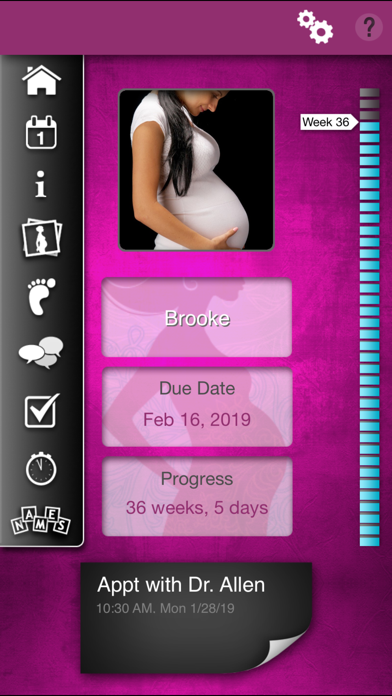 iPregnant Pregnancy Tracker Deluxe (iPeriod's Pregnancy Companion) Screenshot 1