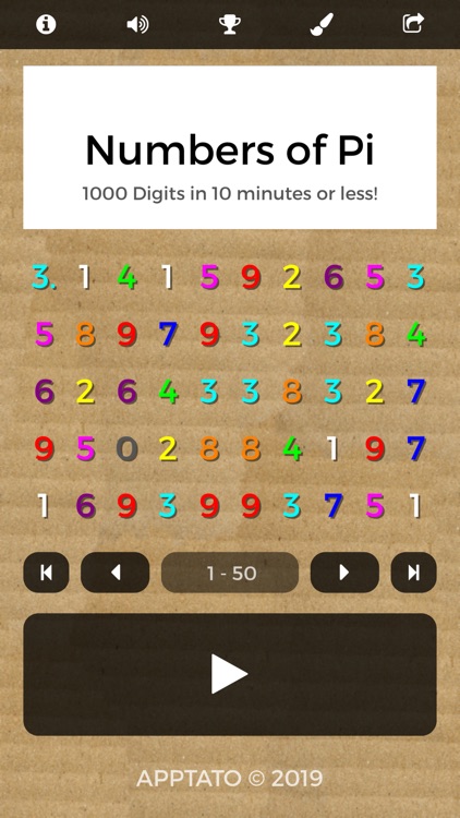 Pi Digits Memory Game - No Ads