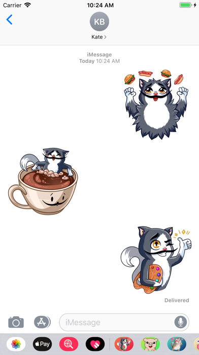 Moustache Cat Sticker screenshot 3