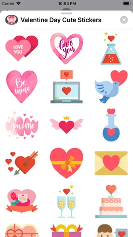 Game screenshot Valentine Day Cute Stickers hack