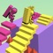 Hold to stack the stairs and win the race