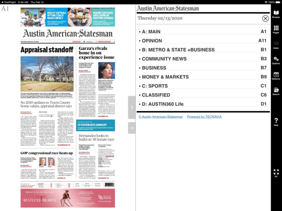 Austin Statesman eEdition screenshot 2