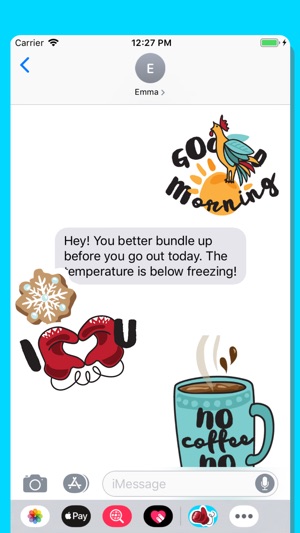 Winter, Snow & Coffee Stickers(圖3)-速報App