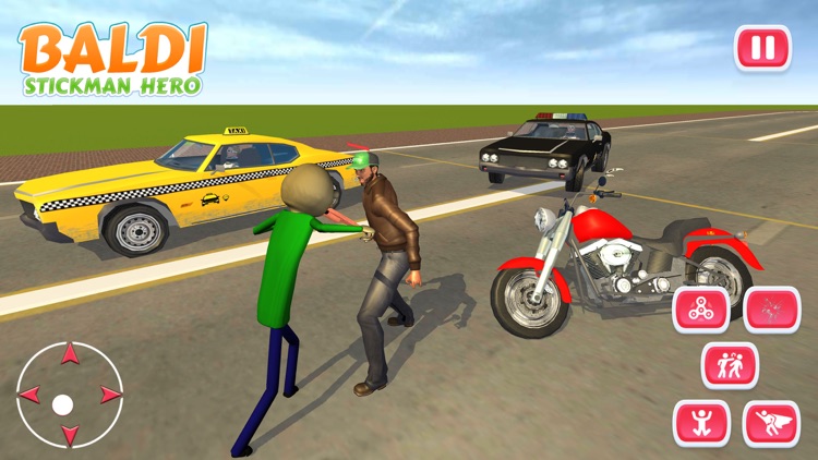 Baldi Stickman Crime City Hero