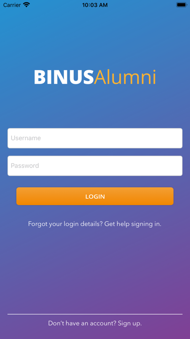 Binus Alumni screenshot 2