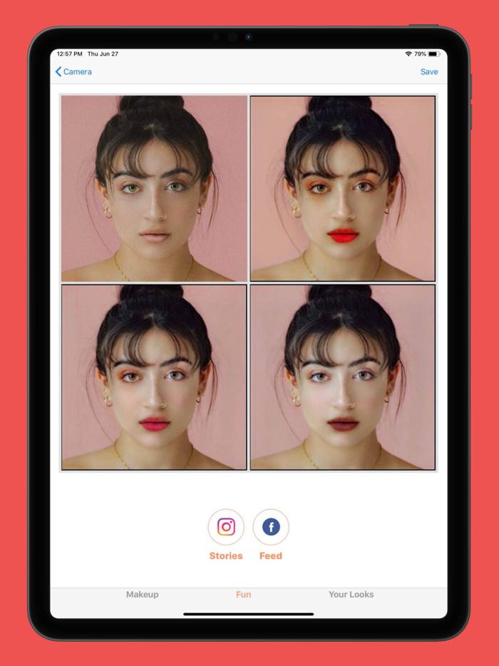 Faceloop cartoon AI face edits