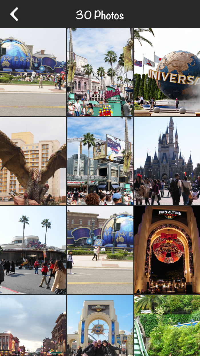 App to Universal Studios Japan